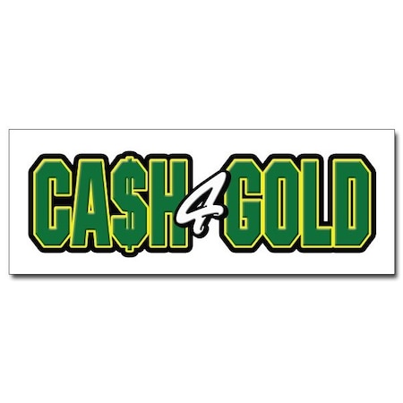 Signmission CASH FOR GOLD DECAL sticker pawn shop jewelry store coin silver supplies, D-36 Cash for Gold D-36 Cash for Gold